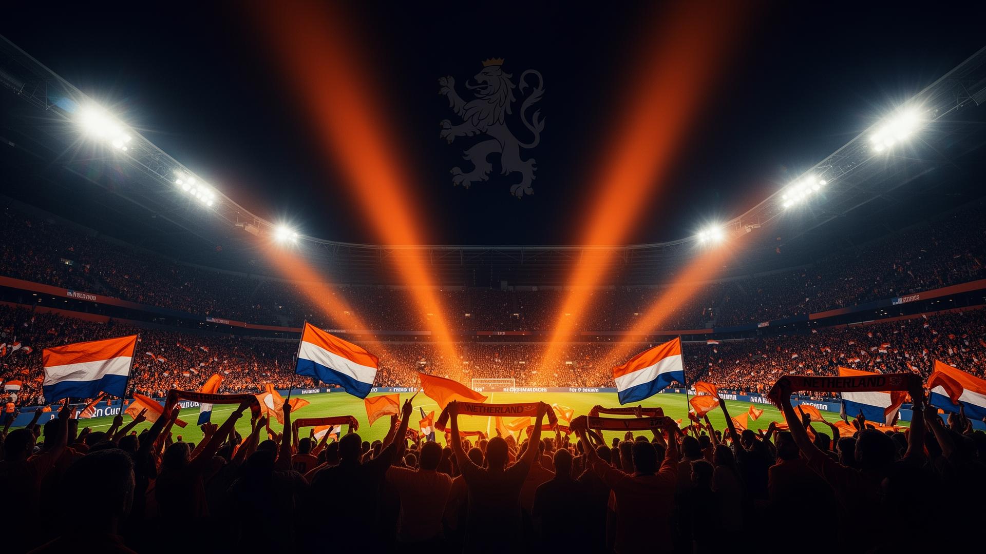 Oranje supporters in het stadion